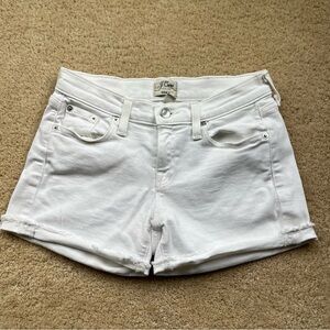 J. Crew Women’s White Denim Cuffed Shorts - Size 23 - EUC - Stretch